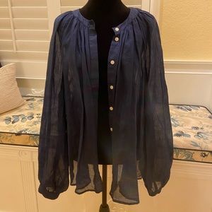 Banana Republic Navy Blue Limen shirt